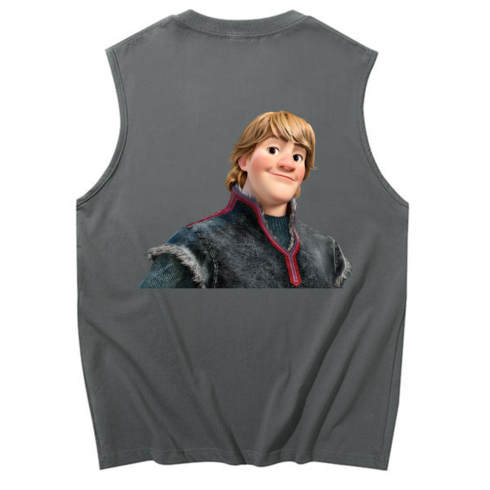 （画像用） アナと雪の女王 アンナ エルサ Frozen Anna Elsa コットン100％タンクトップ（背面プリント）
